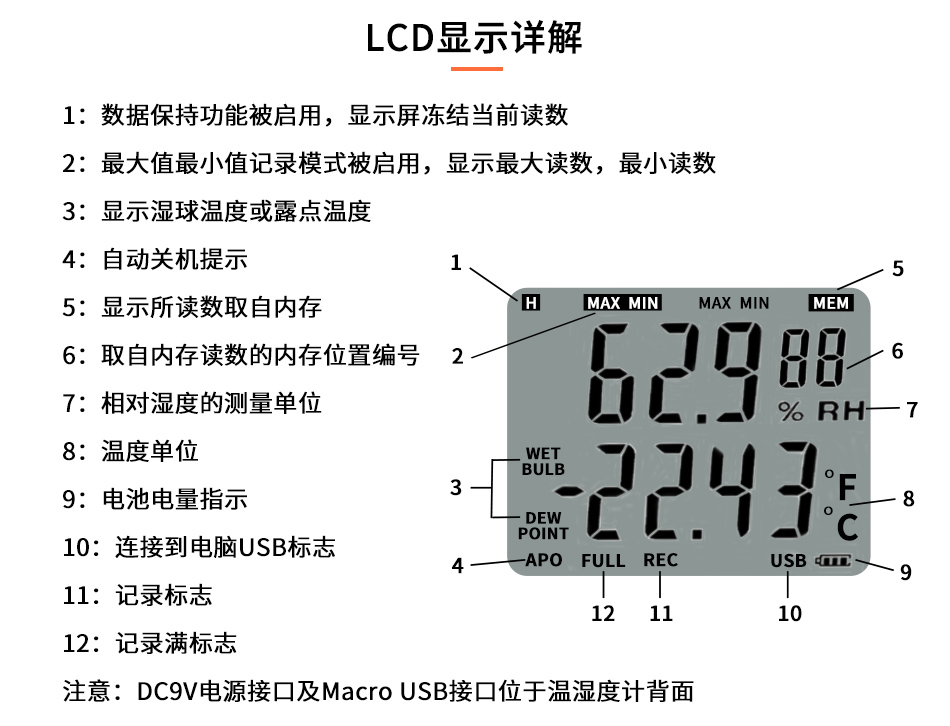 手持溫濕度記錄儀